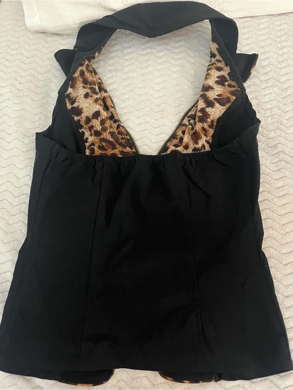 Thrifted Cheetah Going Out Top with Gold Detailing - Picture 4 of 4